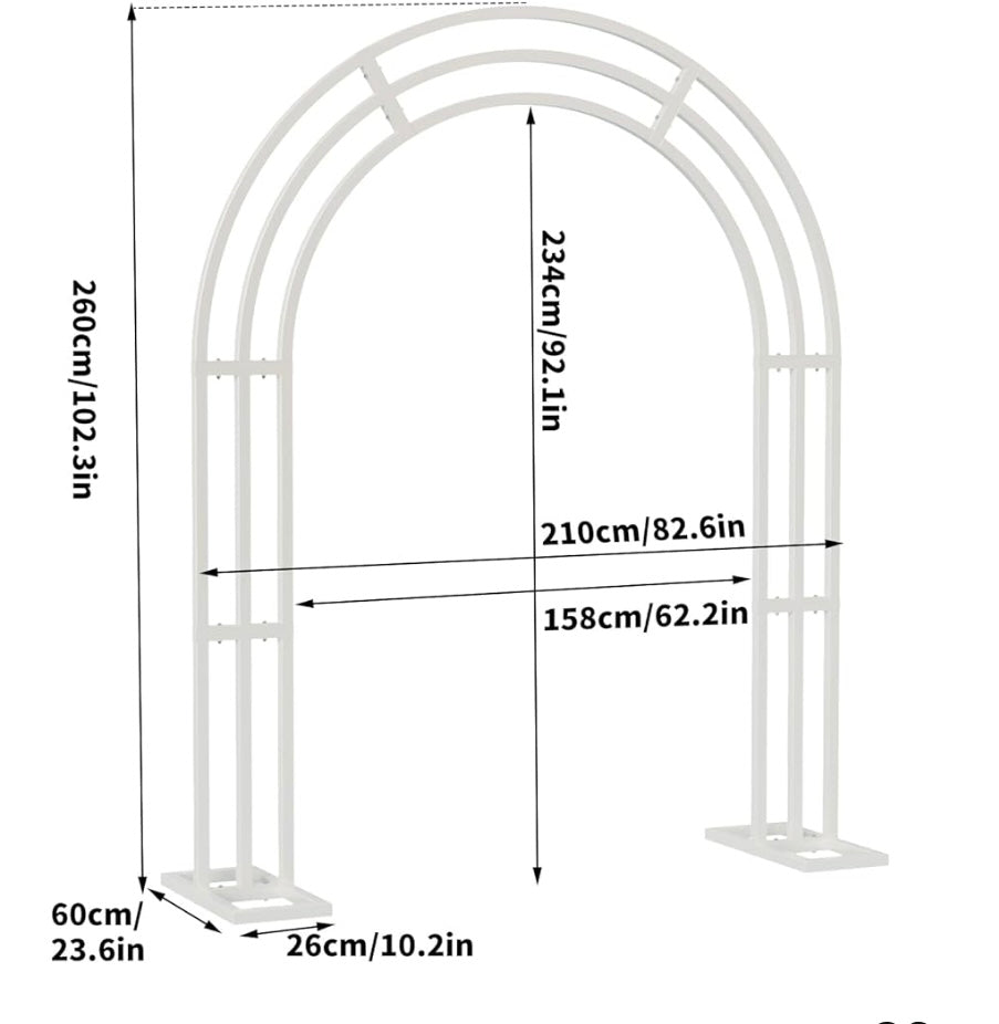 Traubogen Halbrund 234cm