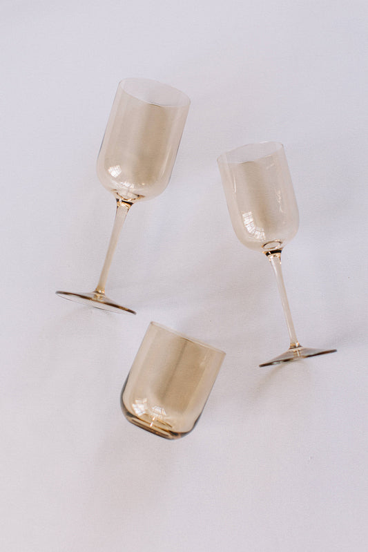 Weissweinglas Beige