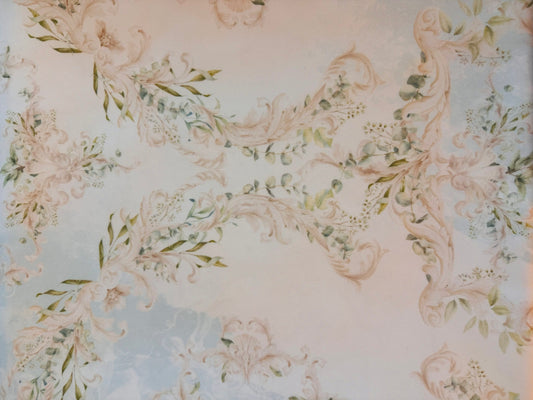 Tischdecke eckig Muster Blau-Beige300x250cm