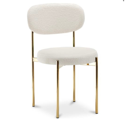 Gold Stuhl Boucle Stoff