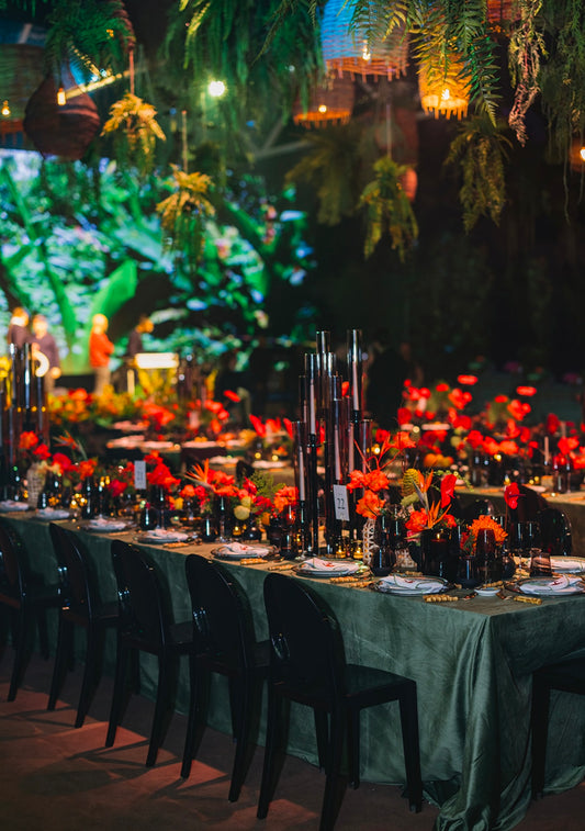 Tischdecke Samt Grün eckig 250x300cm