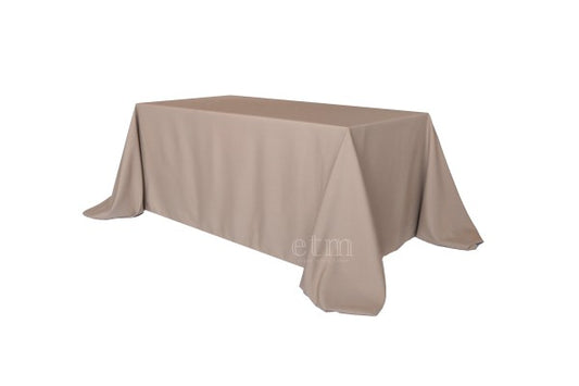 Tischdecke eckig 2,50mx3,50m bodenlang Toffee