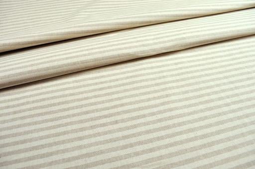 Tischdecke 330cm rund feine Streifen Leinenoptik