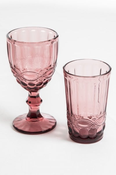 Wasserglas Barock Beere