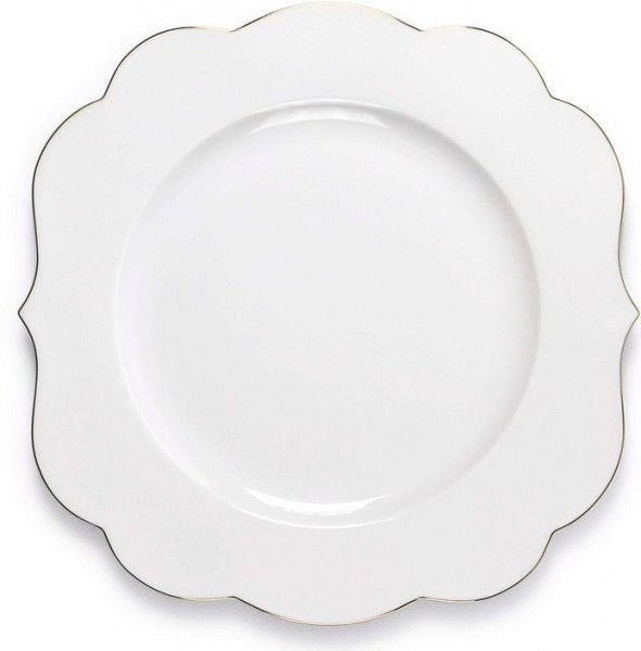 Brotteller Fleur mit Goldrand 17 cm