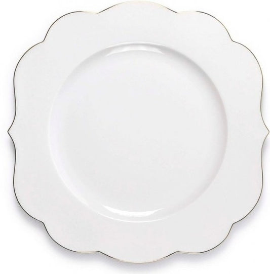 Brotteller Fleur mit Goldrand 17 cm