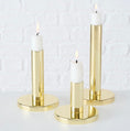 Bild in Galerie-Betrachter laden, Kerzenständer 3 Größen tief gold je Stück