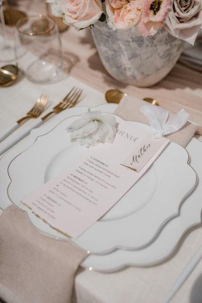 Speiseteller Fleur mit Goldrand 28cm