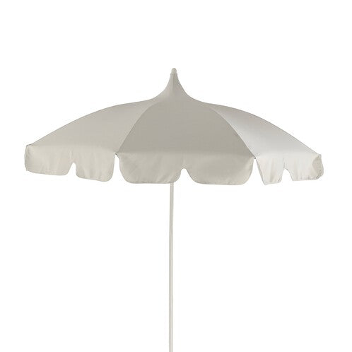 Sonnenschirm Design weiß Volant